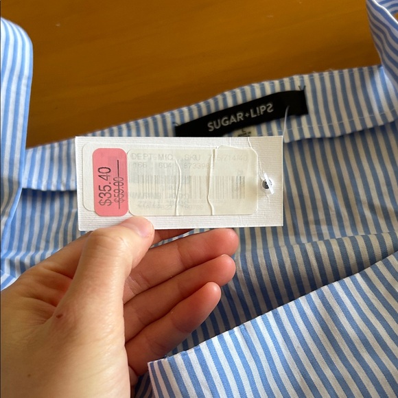 Blue and White Striped Top - Picture 3 of 3